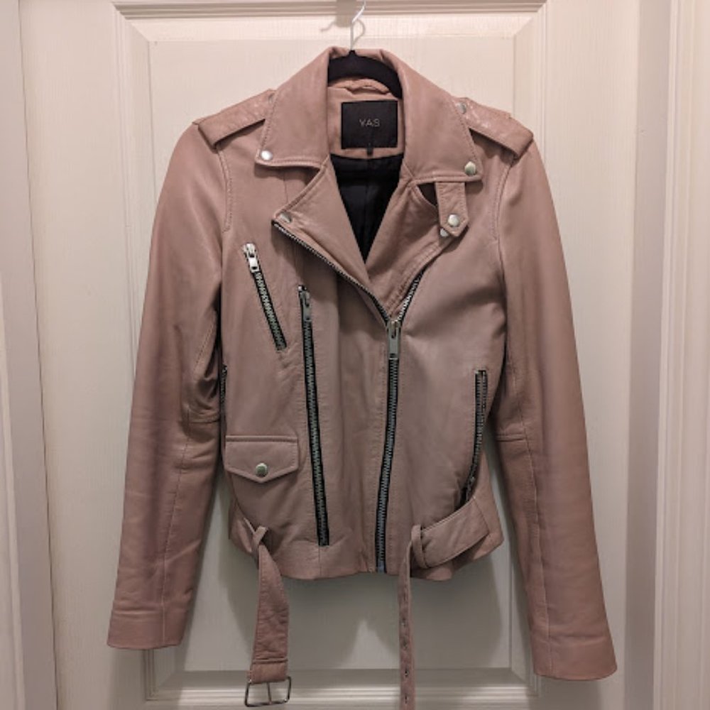 Leather moto jacket